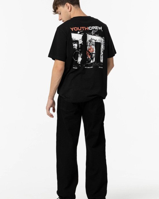 Джинсы chase wide leg черного цвета 