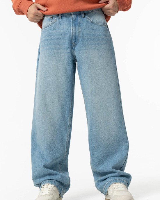 Джинсы super baggy голубого цвета 