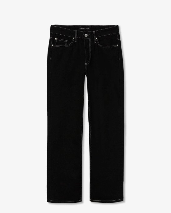 Джинсы wide leg fit черного цвета 