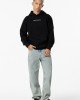 Джинсы chase wide leg голубого цвета с эффектом варки 
