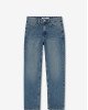 Джинсы chase wide leg цвета деним с эффектом потертостей 