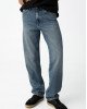 Джинсы chase wide leg цвета деним с эффектом потертостей 