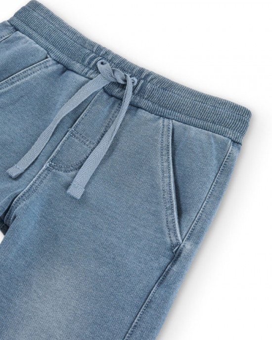 Брюки спортивные jogger голубого цвета 