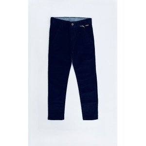 Брюки вельветовые chic collection синего цвета 