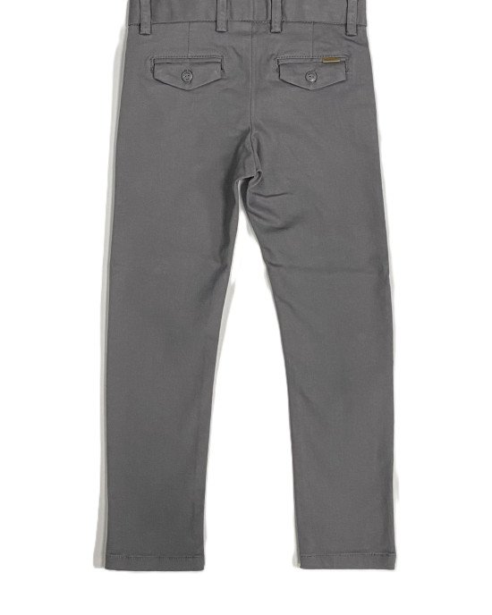 Брюки классические slim fit серого цвета 