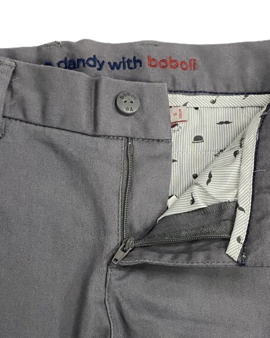 Брюки классические slim fit серого цвета 