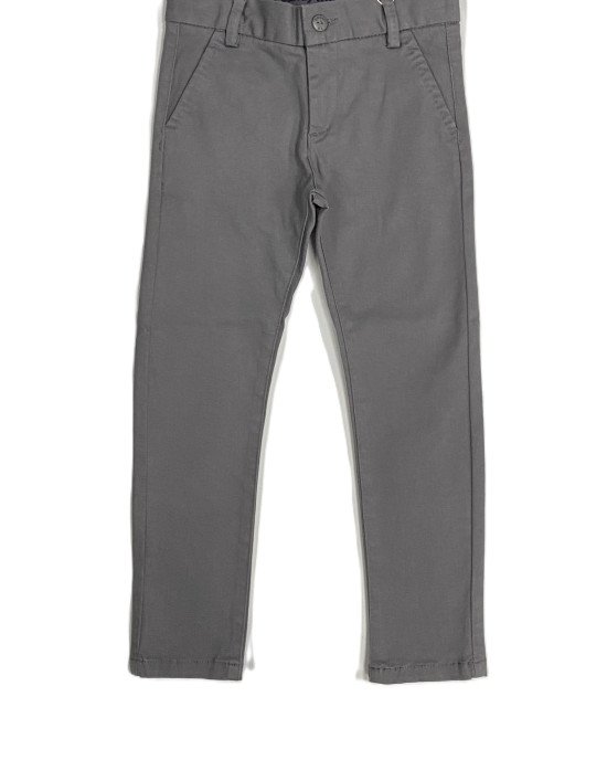 Брюки классические slim fit серого цвета 