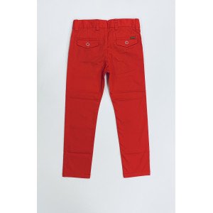 Брюки slim fit красного цвета