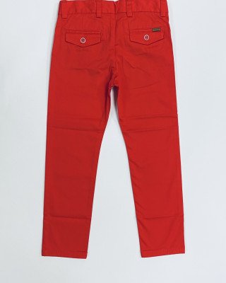 Брюки slim fit красного цвета