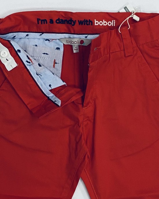 Брюки slim fit красного цвета