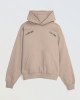 Худи oversize бежевого цвета с принтом дракона на спине 