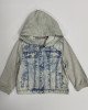 Куртка джинсовая на кнопках со съемным капюшоном