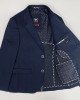 Пиджак slim fit трикотажный синего цвета 