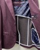 Пиджак slim fit трикотажный бордового цвета 