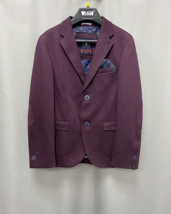Пиджак slim fit трикотажный бордового цвета 