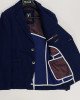 Пиджак slim fit из структурной ткани синего цвета