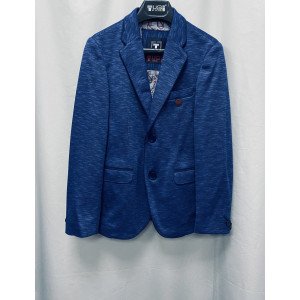 Пиджак slim fit синего меланжевого цвета 
