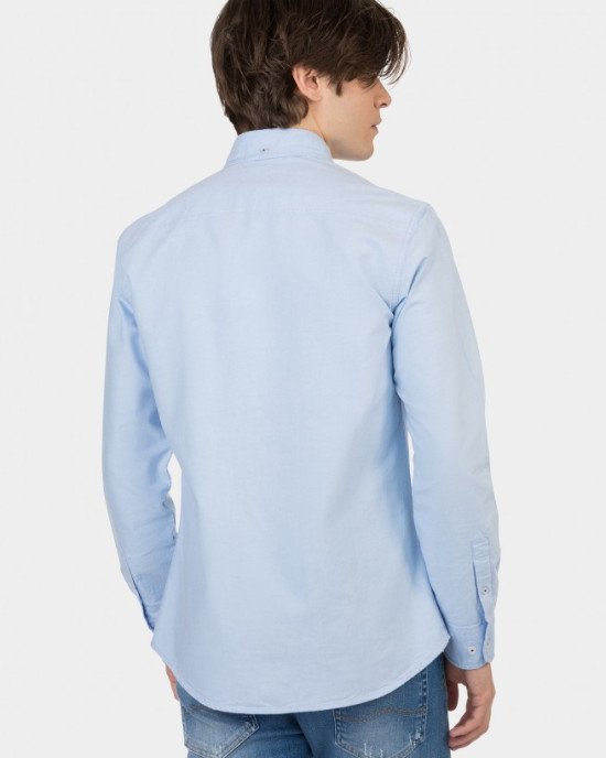 Рубашка Slim Fit голубого цвета