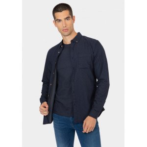 Рубашка Slim Fit темно-синего цвета в микро-точку 