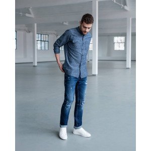 Рубашка Regular Fit с карманами 
