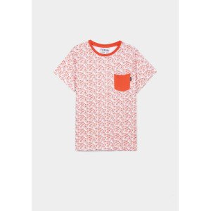 Футболка белого цвета с кокосовым принтом 