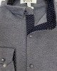 Рубашка slim fit серого меланжевого цвета 