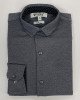Рубашка slim fit серого меланжевого цвета 