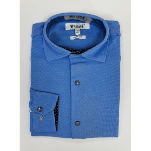 Рубашка slim fit голубого цвета 
