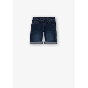Шорты regular fit из темно - синего денима