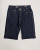 Шорты джинсовые slim fit темно - синего цвета 