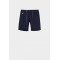 Шорты regular fit синего цвета с добавлением льняной ткани 