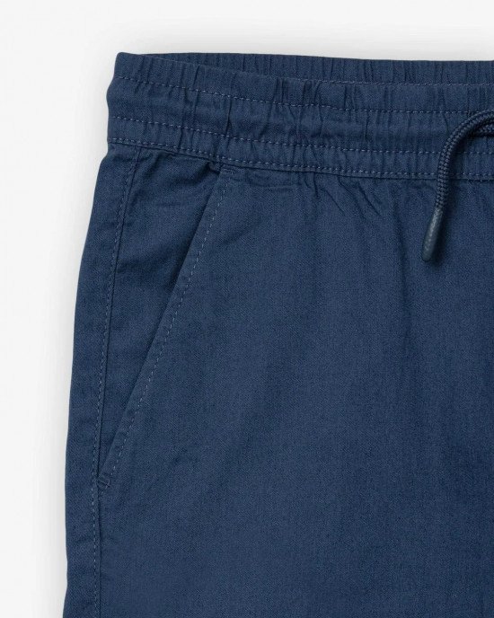 Шорты jogger из легкой ткани синего цвета 