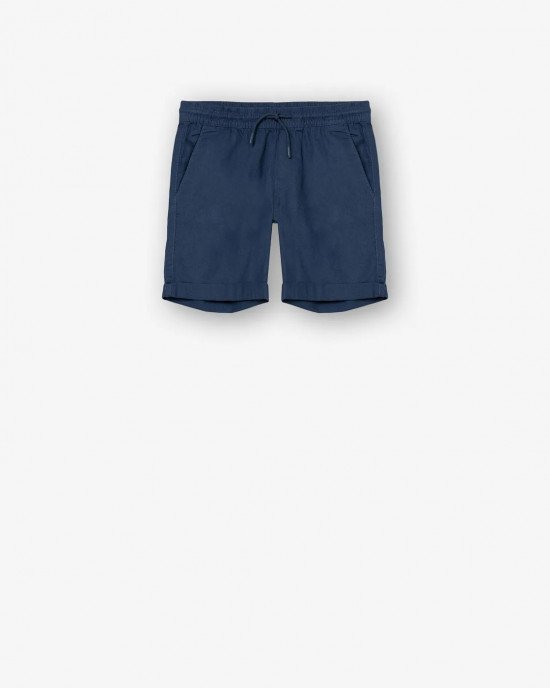 Шорты jogger из легкой ткани синего цвета 