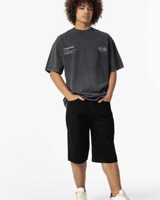 Шорты baggy fit черного цвета 