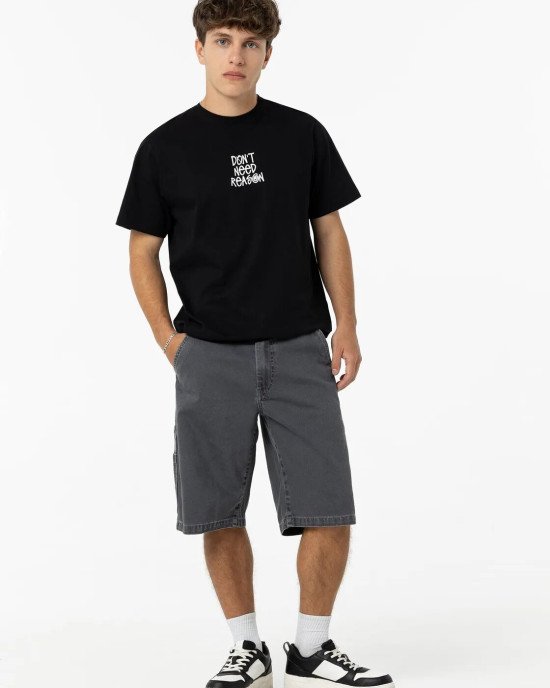 Шорты широкие baggy fit серого цвета 