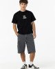Шорты широкие baggy fit серого цвета 