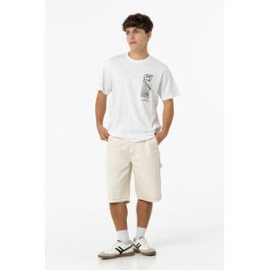 Шорты широкие baggy fit бежевого цвета 