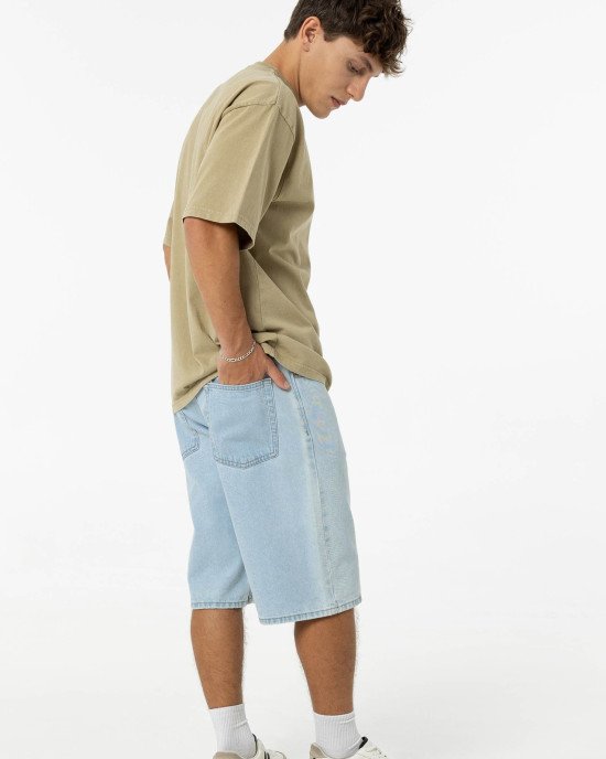 Шорты джинсовые baggy fit голубого цвета 