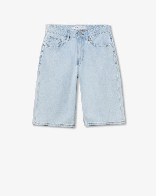Шорты джинсовые baggy fit голубого цвета 
