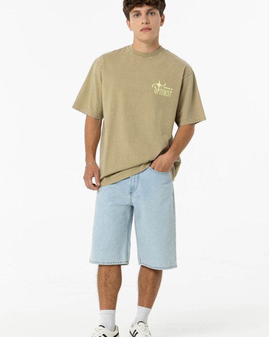 Шорты джинсовые baggy fit голубого цвета 