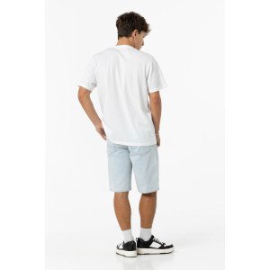 Шорты джинсовые wide fit голубого цвета 
