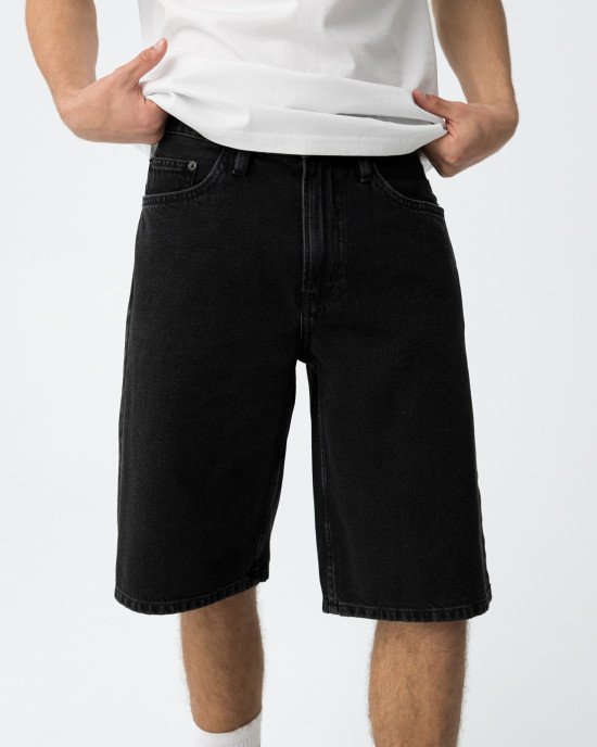 Шорты джинсовые super baggy черного цвета 