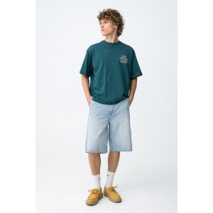 Шорты джинсовые skater super baggy голубого цвета 