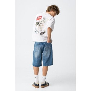 Шорты джинсовые skater super baggy синего цвета 