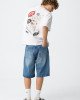 Шорты джинсовые skater super baggy синего цвета 