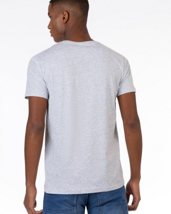 Футболка Slim Fit серого цвета