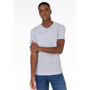 Футболка Slim Fit серого цвета 
