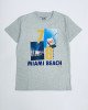 Футболка серого цвета с принтом miami beach 