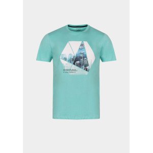 Футболка slim fit ярко - зеленого цвета в принт
