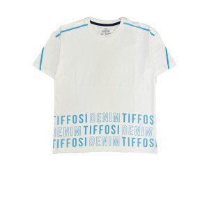 Футболка loose fit белого цвета с текстовым принтом